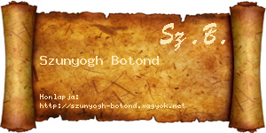 Szunyogh Botond névjegykártya