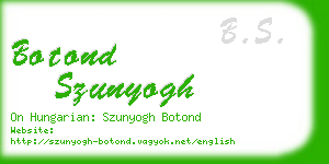 botond szunyogh business card